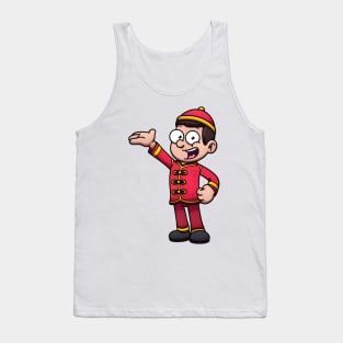 Chinese Boy Wearing Traditional Clothes Tank Top